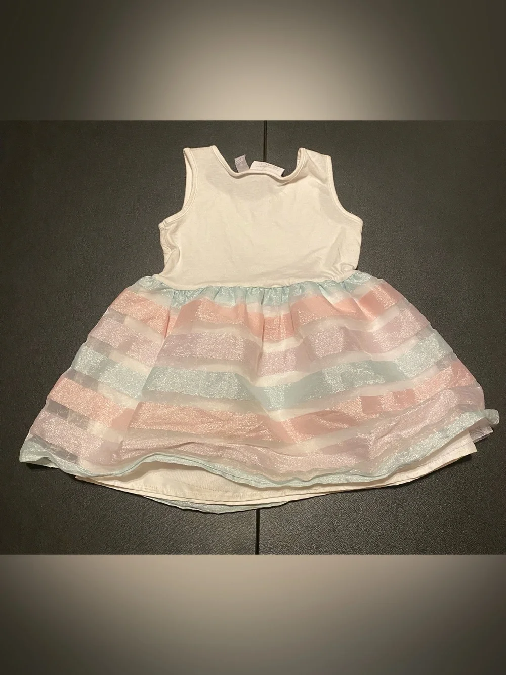 The Children's Place Mint & Blush Layered Tulle Party Dresses (Lot of 2)